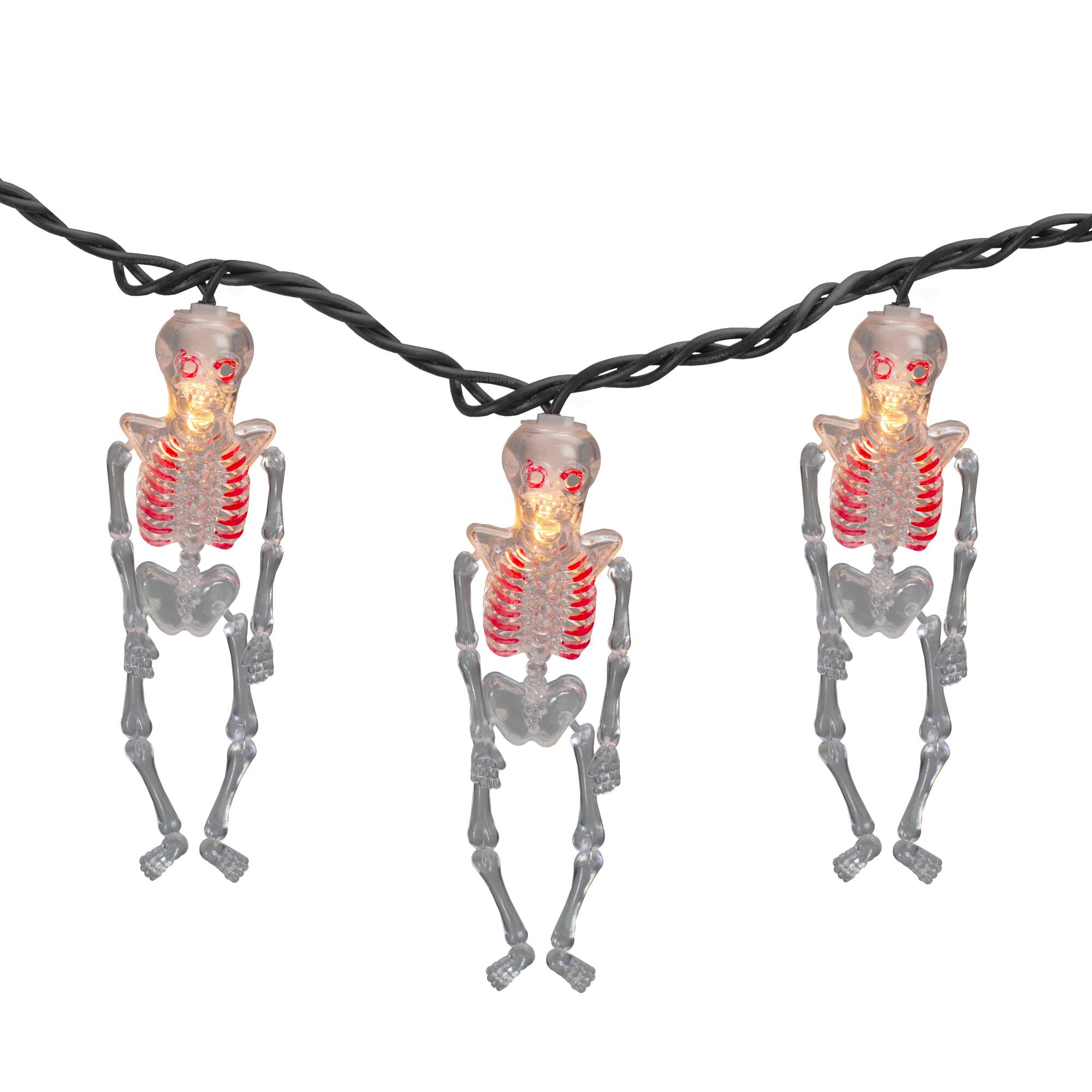 10ct. Skeleton Halloween Lights